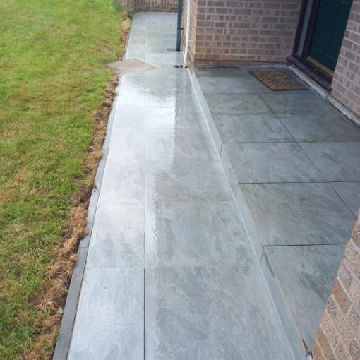 Porcelain path and steps